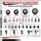 Service Caster 4'' SS Maroon Poly Swivel 1'' Expanding Stem Caster Total Lock Brake SCC-SSEXTTL20S414-PPUB-MRN-1 - alternate 4